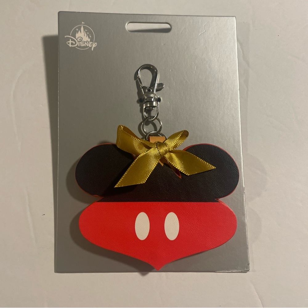 2023 Disney Parks Santa Mickey & Minnie Mouse Christmas Photo Keychain Bag Charm